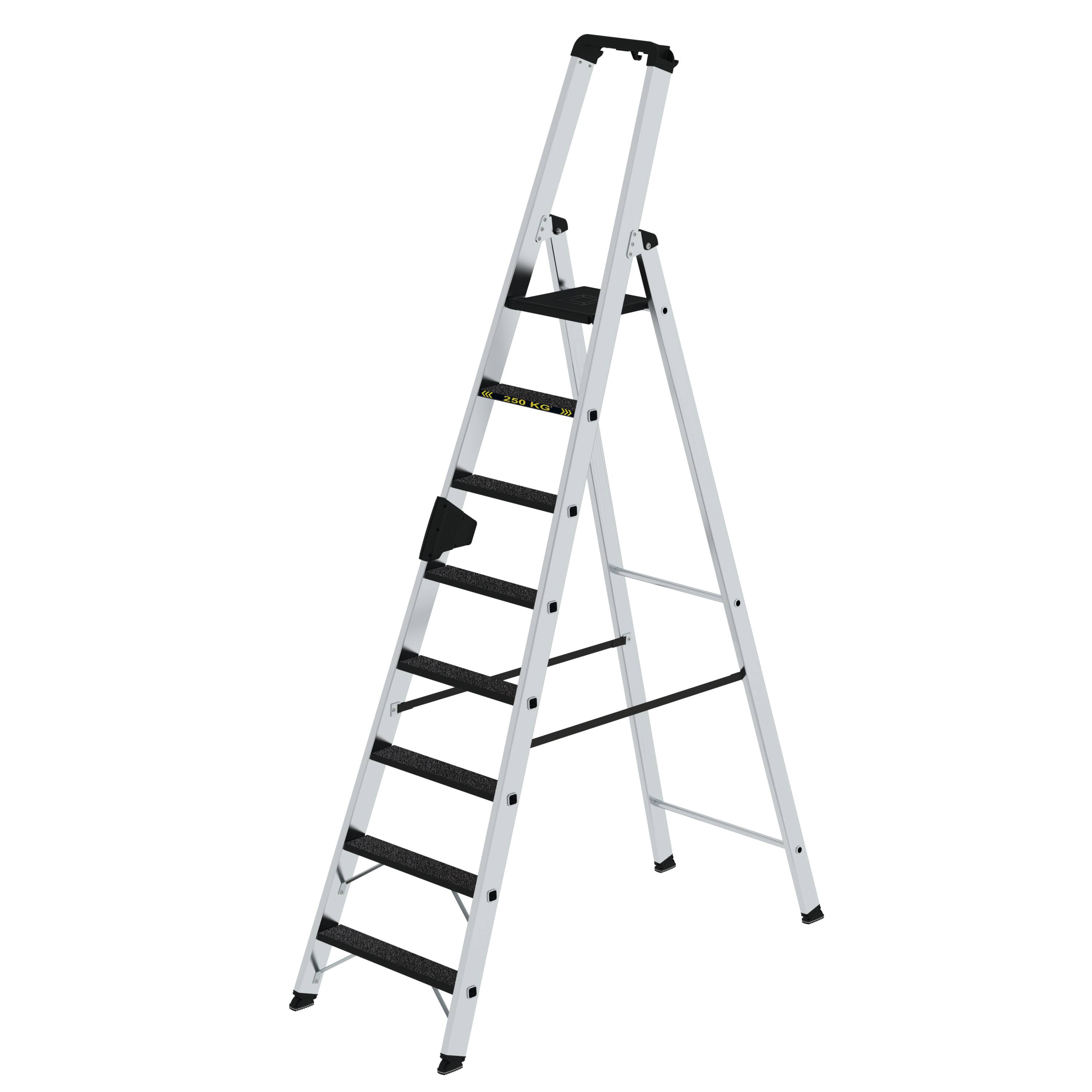Günzburger Stufen-Stehleiter 250 kg einseitig begehbar mit clip-step R13 